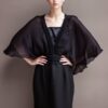 ELENA SAVÓ evening black elegant dress with silk top