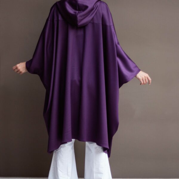 ELENA SAVÓ purple cloak BACK