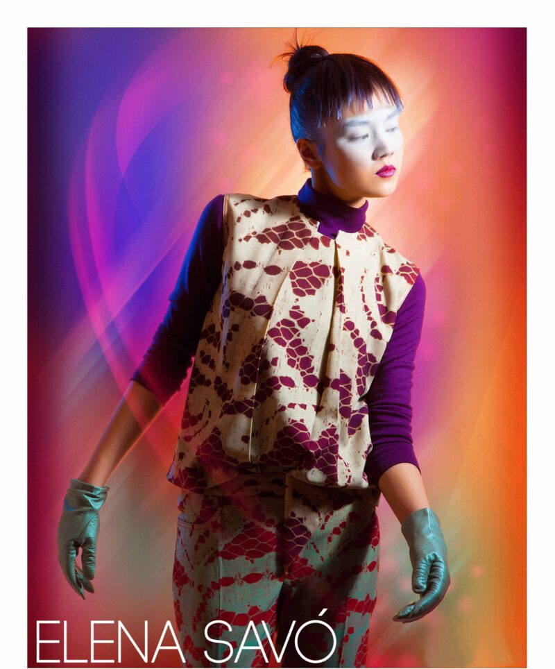 ELENA SAVÓ trousers with print