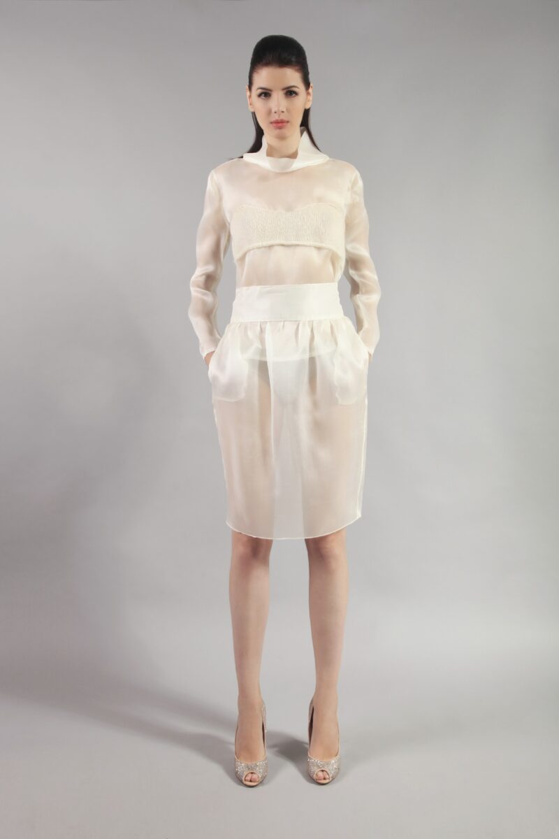 Organza blouse with mohair insert ELENA SAVÓ